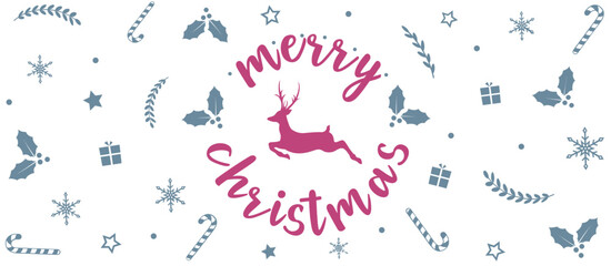 Merry christmas libbey can glas wrap 16 oz svg