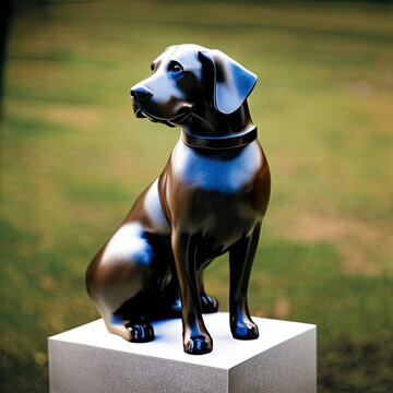 Dog Bronze Statue