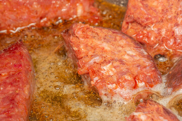 scrambled egg sausage fries. top shot