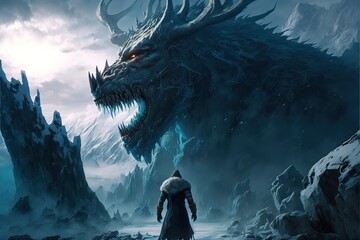 Fototapeta premium fantasy giant monster in concept Norse Mythology