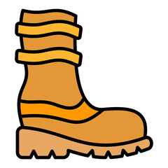 Rain Boots Filled Line Icon