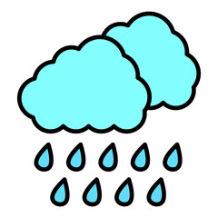 Rainy Filled Line Icon