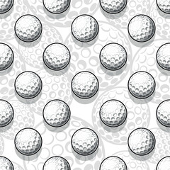 Golf wallpaper repeating tile background golf seamless pattern vector art wrapping paper design.