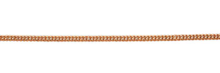 Golden chain isolated with clipping path
