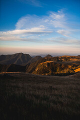 sunset over the mountains