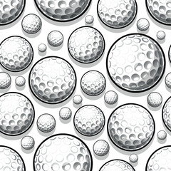 Golf balls Seamless pattern vector art image. Golf balls repeating tile background wallpaper texture design.