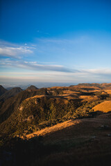sunset over the mountains