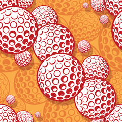 Golf ball repeating tile background. Golf balls seamless pattern vector image wallpaper and wrapping paper design.