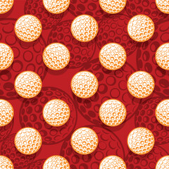 Golf Seamless pattern vector art image. Golf balls repeating tile background wallpaper texture design.