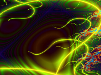 bright decorative yellow-green pattern, abstract background, design