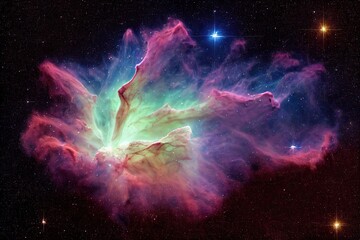 nébuleuse galactique colorée