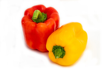Yellow and red peppers