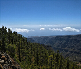 Himmel, Berge, Insel, Spanien, Wolken, Aussicht