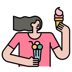 dessert line icon