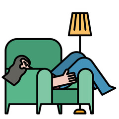relax line icon
