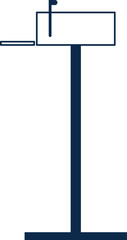 Obraz premium Mail box icon. Home adress symbol. Letter container