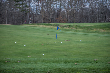 Obraz premium Golf course putting green