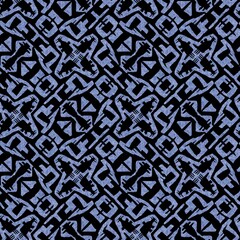 Denim style geometric canvas effect seamless texture material. Masculine jeans blue style dyed pattern. Faded indigo abstract printed design tile swatch.