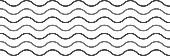 Waving line pattern. Black motion wave symbol