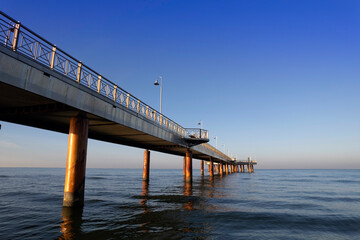 Obraz premium View at dawn of Marina di Pietrasanta pier Tuscany Italy