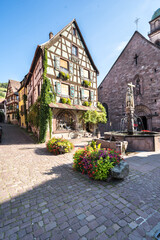 Half-timbered houses in Kaysersberg, Alsace, France