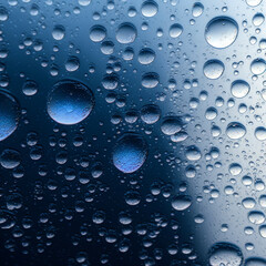 Realistic image of raindrops or vapor trough window glass.