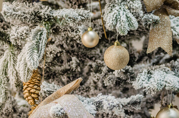 New Year decorations for the Christmas tree.