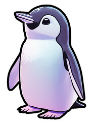 Cute Penguin Isolated Design | Created Using Midjourney and Photoshop