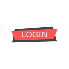 Login icon isolated on white background