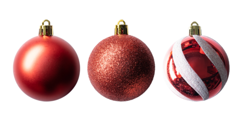 Red baubles for Christmas tree decoration