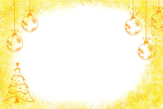golden christmas frame