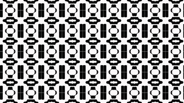 Black and white color modern Art deco style tile pattern art background