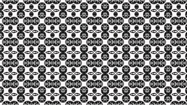 Black and white oriental traditional shape seamless tile background