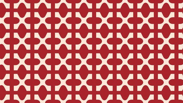 ivory color puzzle shaped tiles on red modern style background Loop