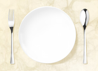 plate and cutlery