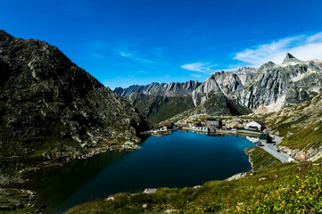lake and mountains
