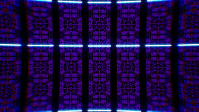 Flashing Neon light modern tile background loop
