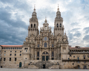 Naklejka premium Catedral de Santiago de Compostela, Galicia, España.