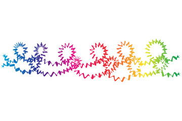 Fototapeta na wymiar Rainbow wave lines background. Vector illustration.