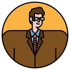 businessman line icon