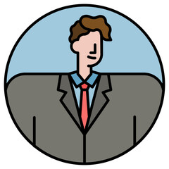 businessman line icon