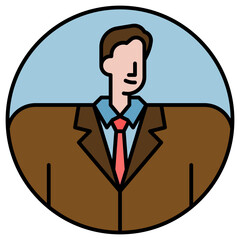 businessman line icon