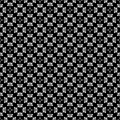 Black and white seamless pattern texture. Greyscale ornamental graphic design. Mosaic ornaments. Pattern template. Vector illustration. EPS10.