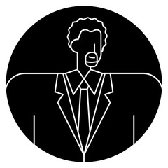 businessman glyph icon