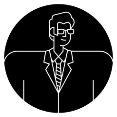 businessman glyph icon