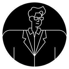 businessman glyph icon