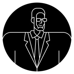 businessman glyph icon