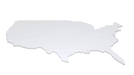 USA map 3D perspective view. vector illustration