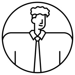 businessman line icon