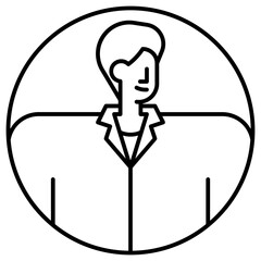 businessman line icon